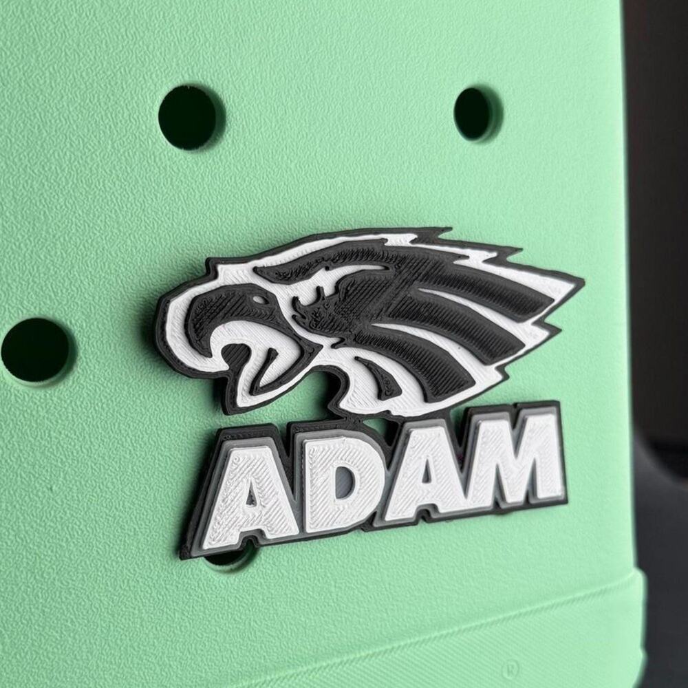 Personalized Philadelphia Eagles Bogg Bag Name Tag, Eagles Bogg Bag Charms